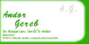 andor gereb business card